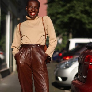 Etsy vintage leather pants best sale