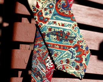 Vintage Meeting Street Silk Tie | Polka Dotted Office Tie | Men's Whimsical Print Tie