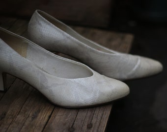 Hogl vintage pumps met imitatieslang - VK 7