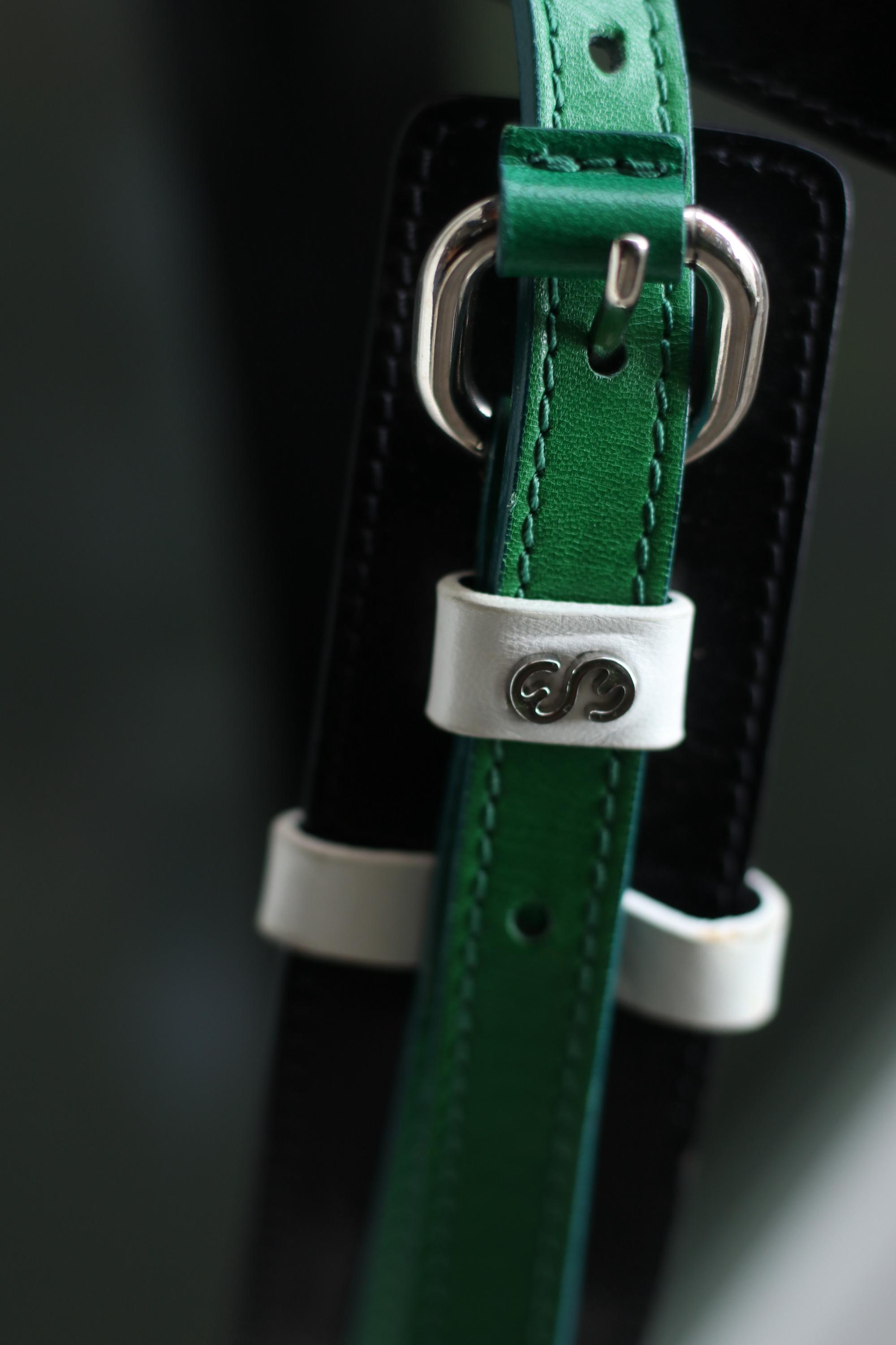 Vintage Escada Reversible Cream And Black Leather Belt With Silver Buckle. Vintage Escada Belt - Etsy main image 4