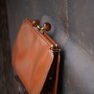 70s vintage brown clutch