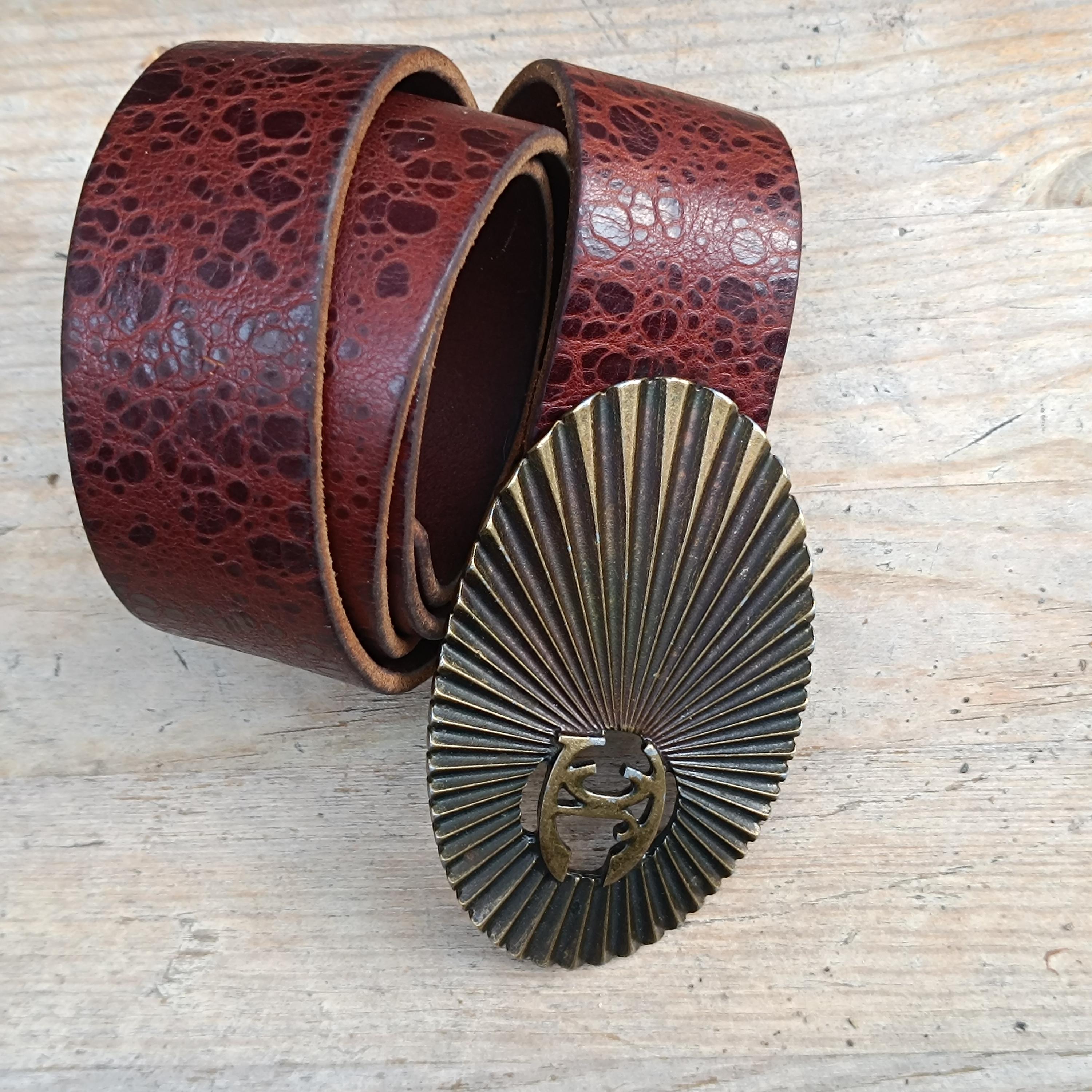 90s Roberto Cavalli Belt| Vintage Women's Western Leather