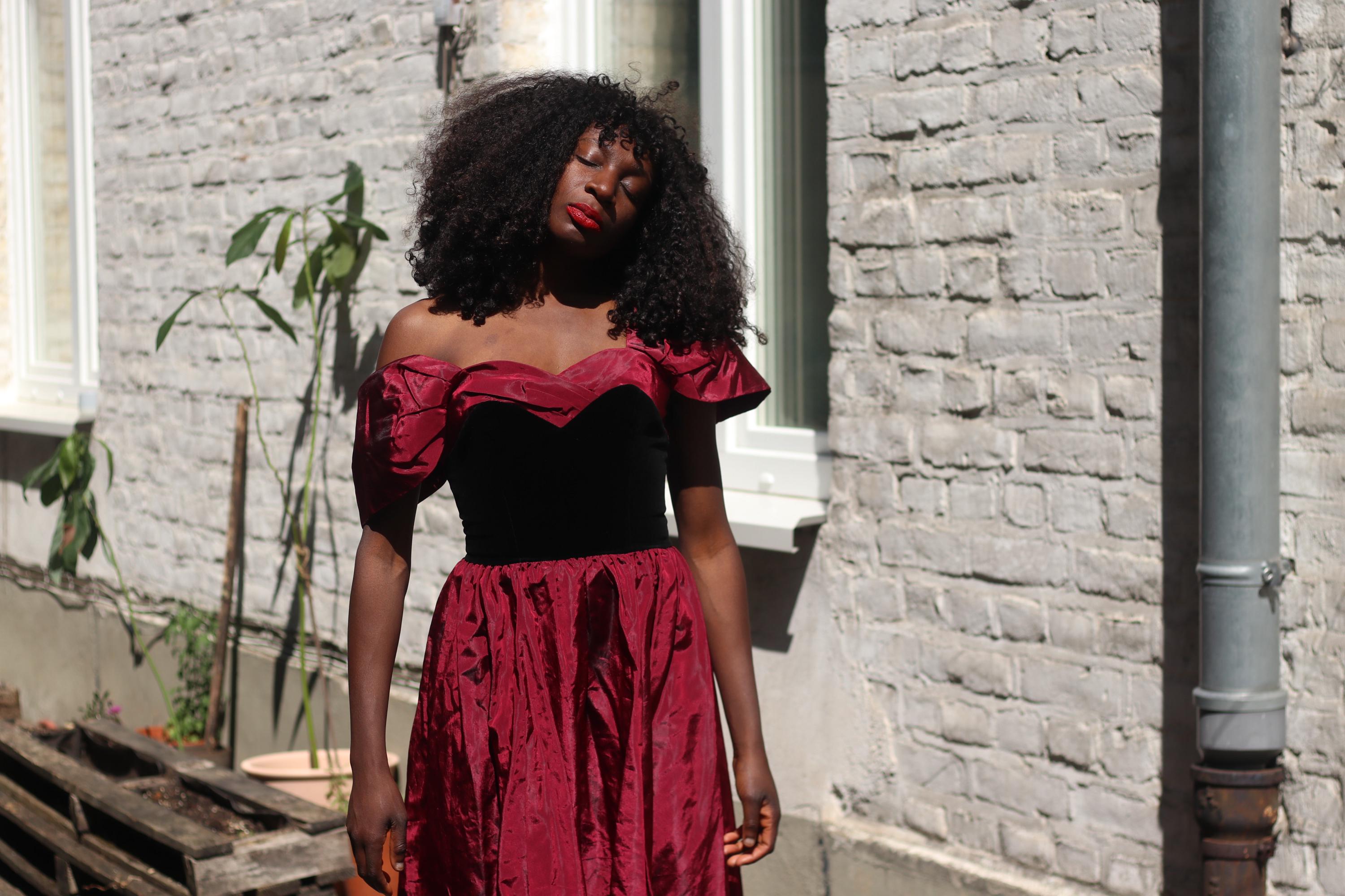 80s Laura Ashley Ball Gown| Vintage Velvet Like and Tafetta