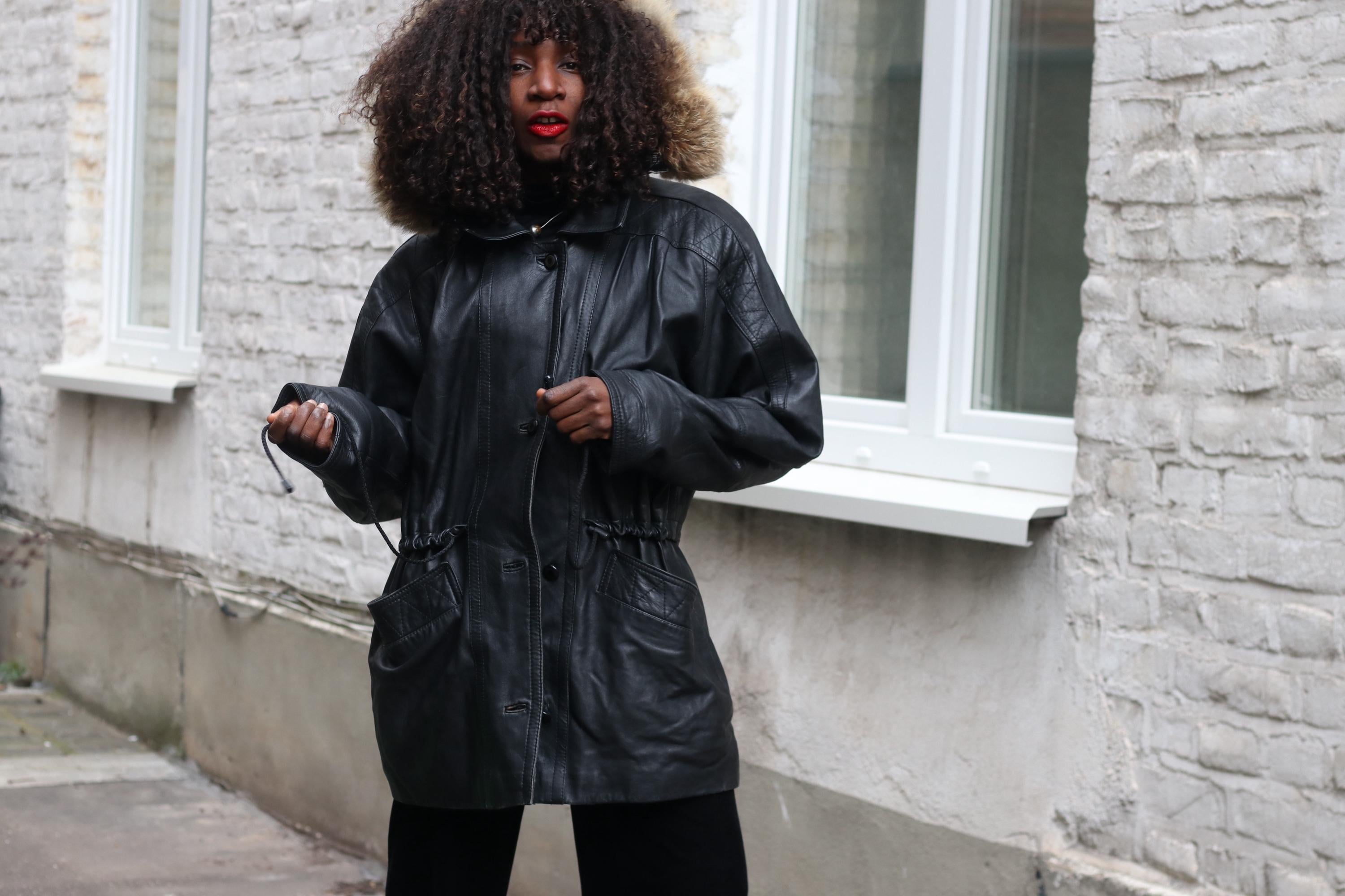 ジャケット・アウター 90s Vintage lamb leather jacket black TONYWACK Black Vintage Lamb Leather Bomber Jacket Tonywack
