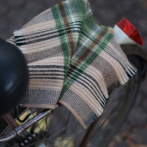 Y2k Unisex Scarf Vintage Minimalist Checkered Winter accessory Women's winter scarf Classic men's scarf image 5