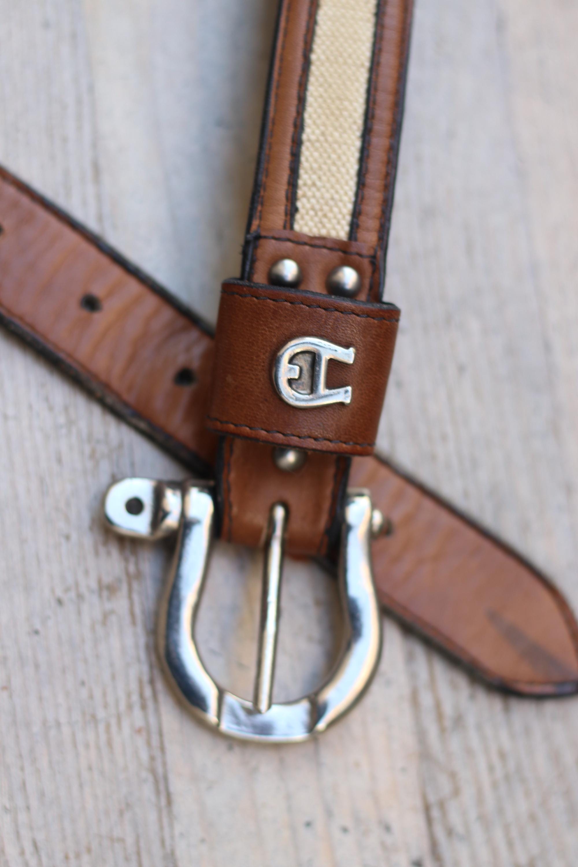 【レア新品】Etienne Aignerレザー ブラウンベルト90cmイタリア製 Vintage Etienne Aigner Leather Belt | 90s Brown Leather