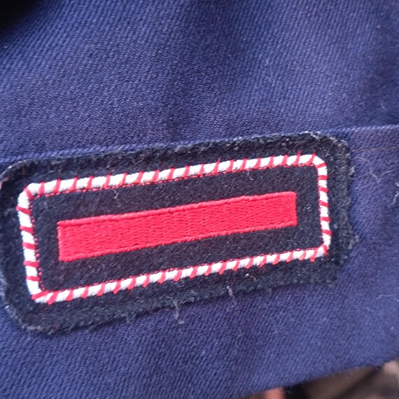 70s Vintage Military Blazer: Handmade Navy Jacket… - image 8