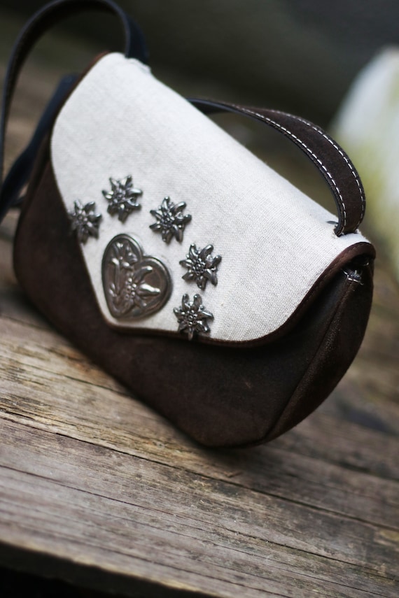 Heart Decor Crossbody Bag, Vintage Multi Pockets Shoulder Bag, Women's Faux Leather  Purse - Temu Denmark