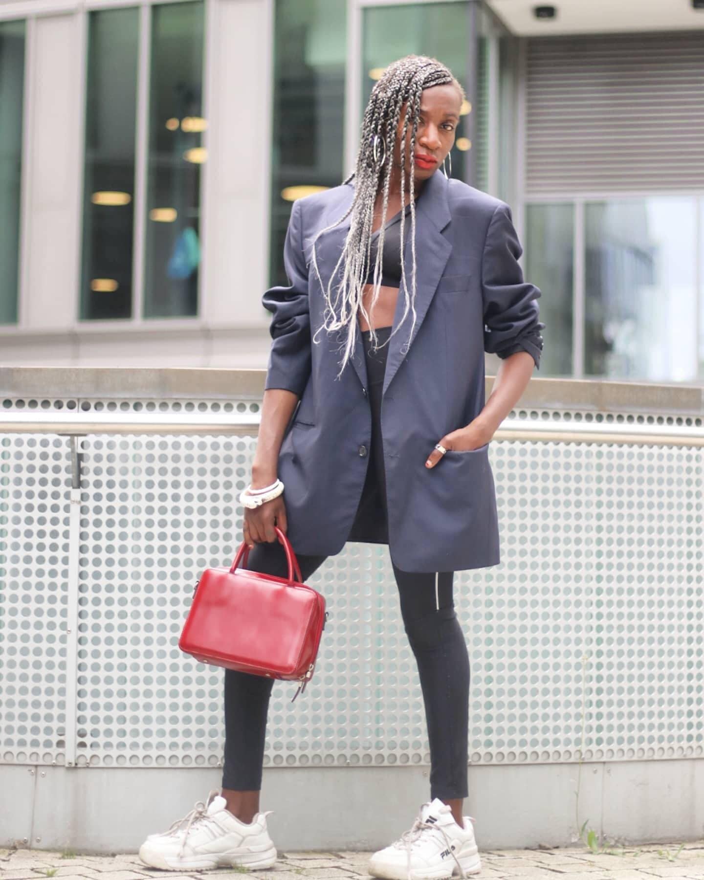 アウターその他 BOSS Woman Blazer Gnawed Blue 50534576 967 BOSS: Jacket woman - Gnawed Blue | Boss blazer 50534576