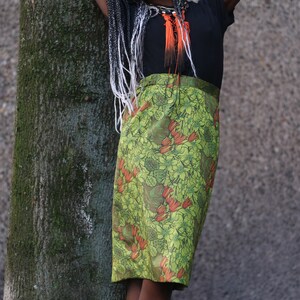 70s Handmade Skirt Vintage Floral Print Women's Skirt Maximalist Midi Skirt image 7