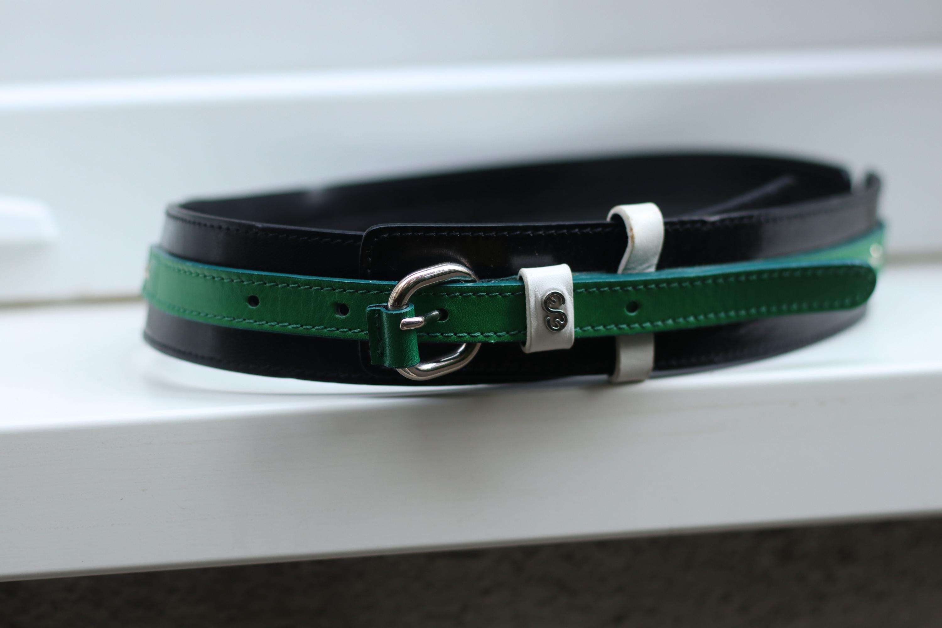Escada Rope Buckle Black Belt Black Horse Rope  main image 2