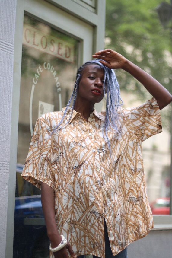 animal print bluse