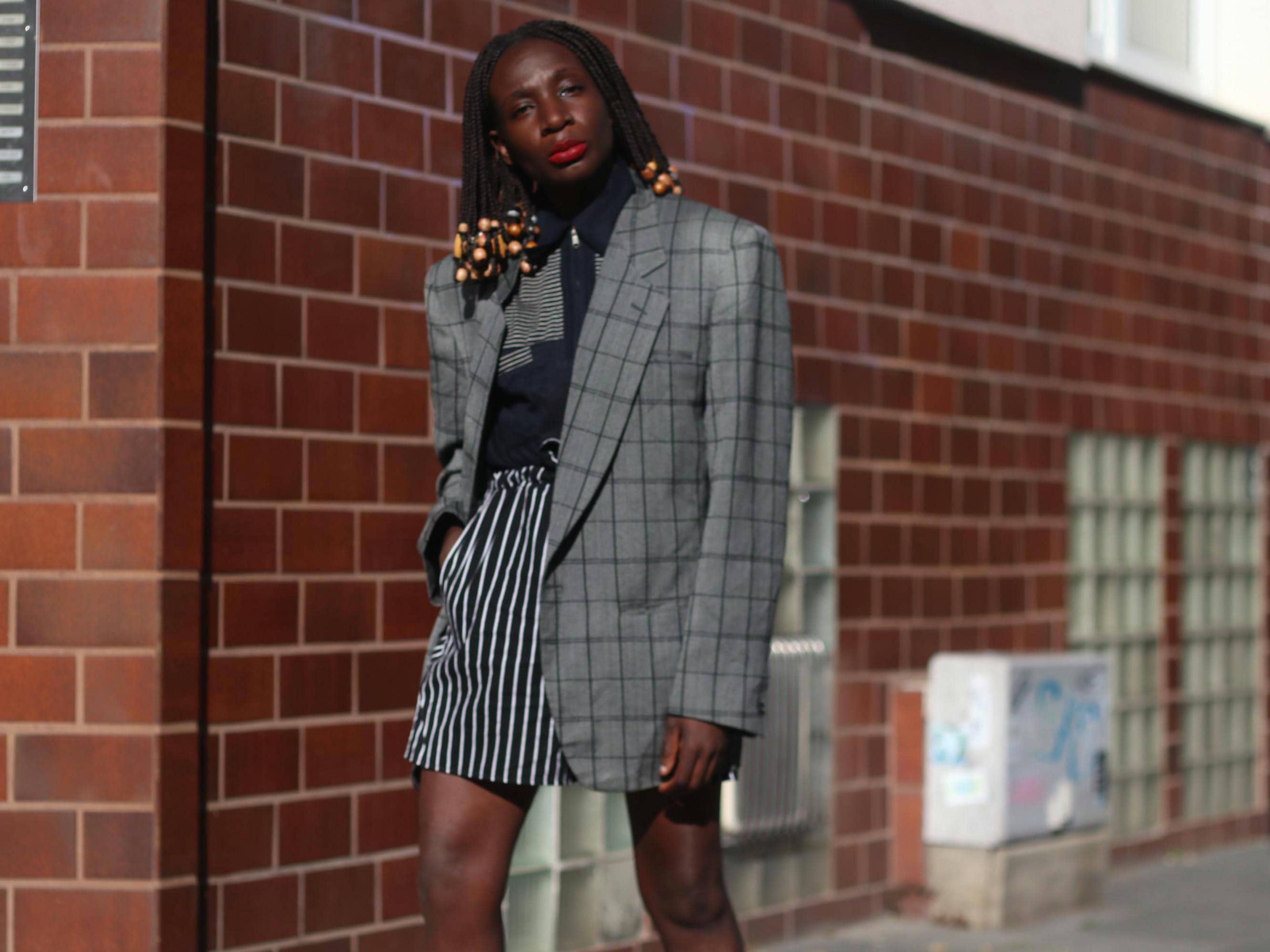 Ganni Versace Karierter Wollblazer| Vintage 90er Jahre karierter