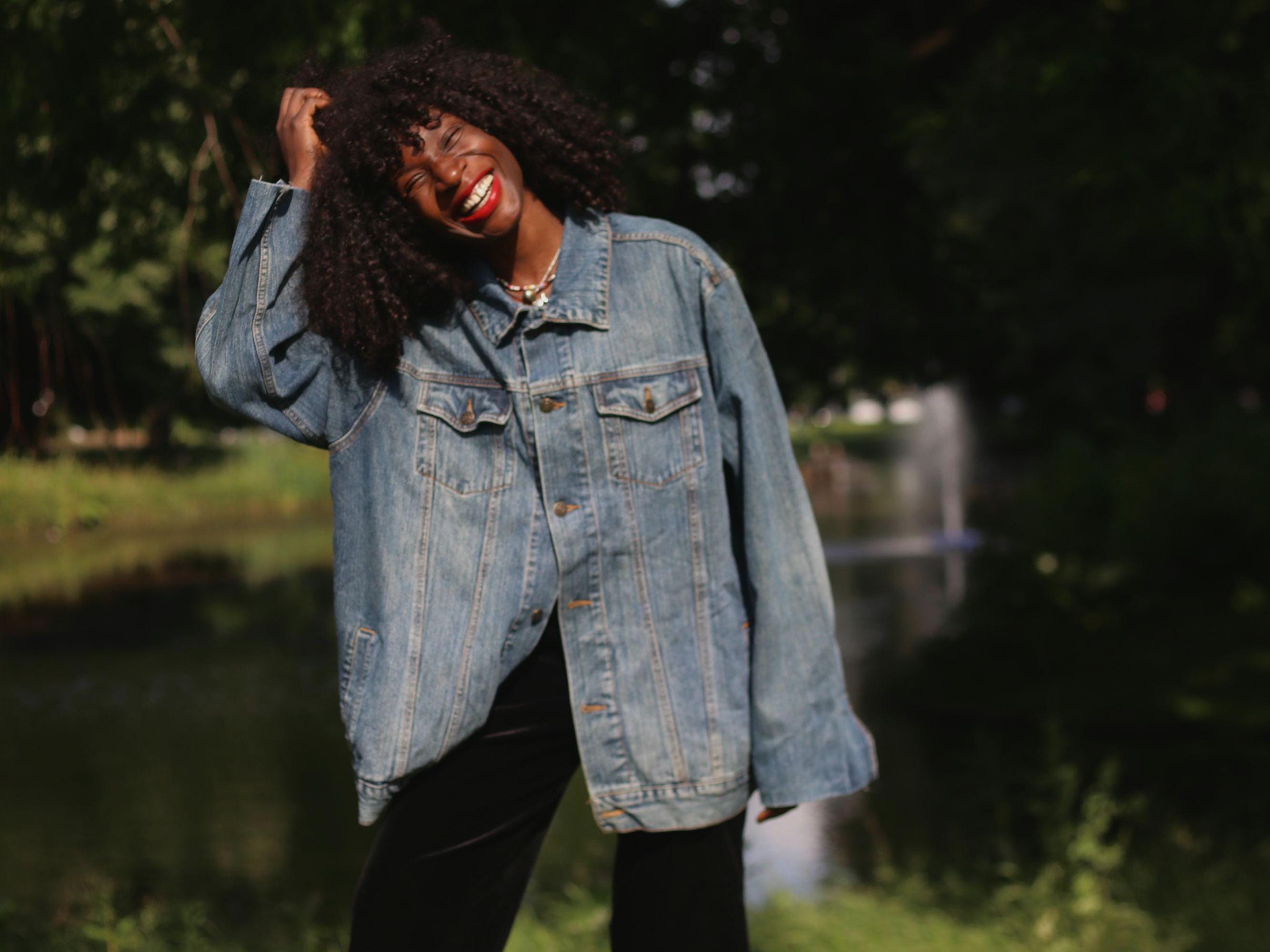r*u様 オークション　90s leather denim jacket アメカ Vintage 90s Oversized Denim Jacket: Light Wash Grunge Streetwear