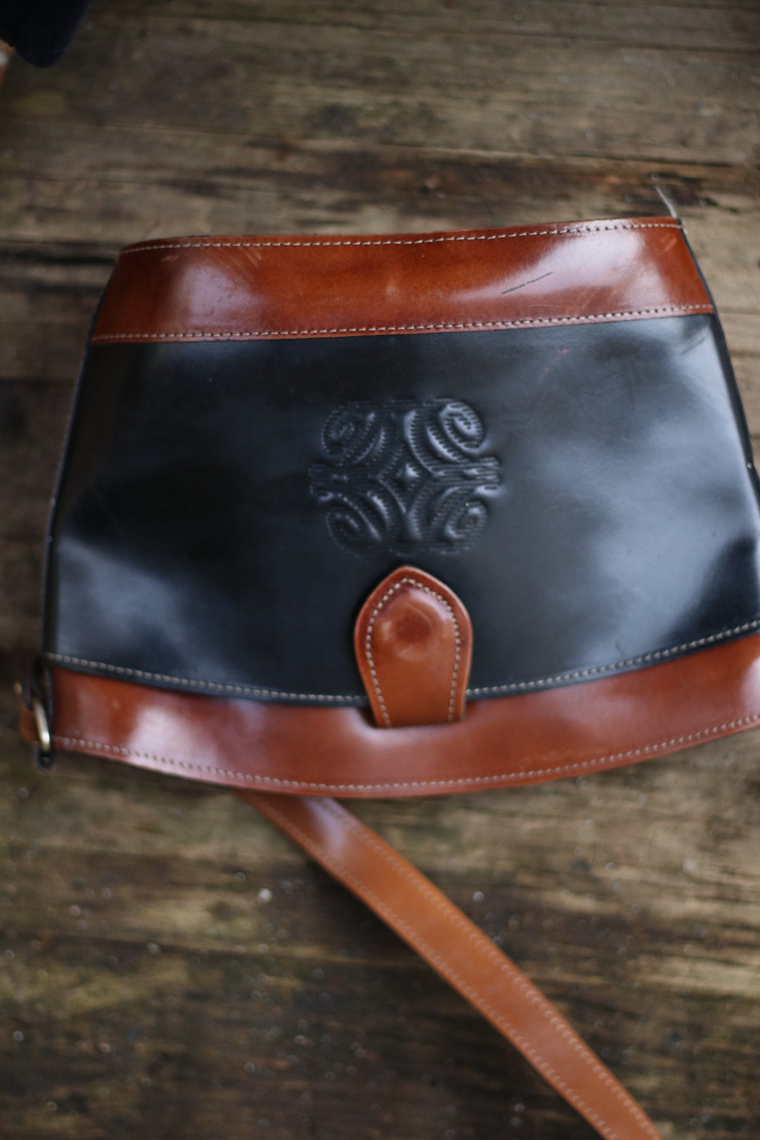 90s ESPRIT Leather Handbag | Women's  Vintage Minimalist Black Shoulder bag | Capusule Wardrobe Bag main image 0
