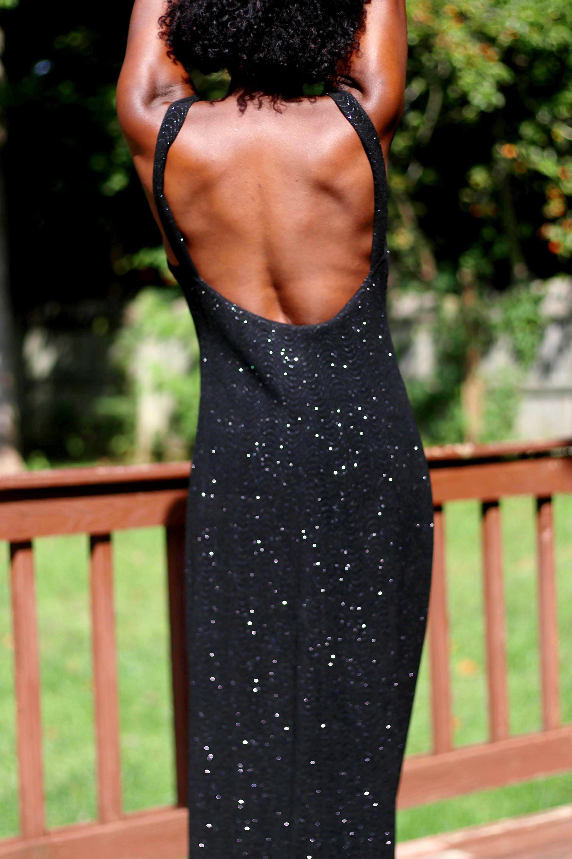 RONNI NICOLE ワンピース Vintage Ronni Nicole Black Maxi Dress: Shimmery Y2K Slip - Etsy