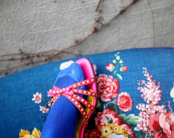Sandales en cuir Via Uno y2k | Sandales d'été roses | chaussures vintage pour femmes