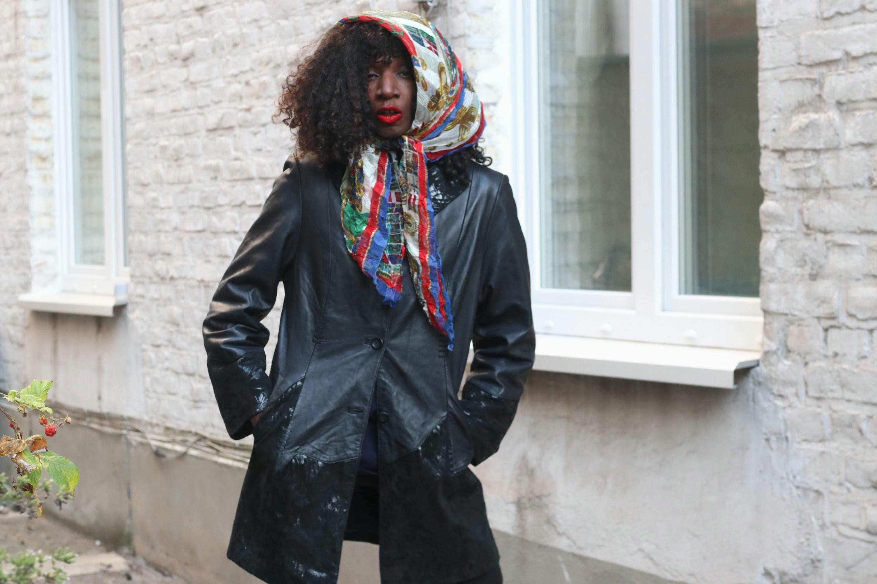 80s vintage ITALY製 silhouette jacket Vintage Big Silhouette Leather Jacket [1980s] [SERGE PLATINI Made