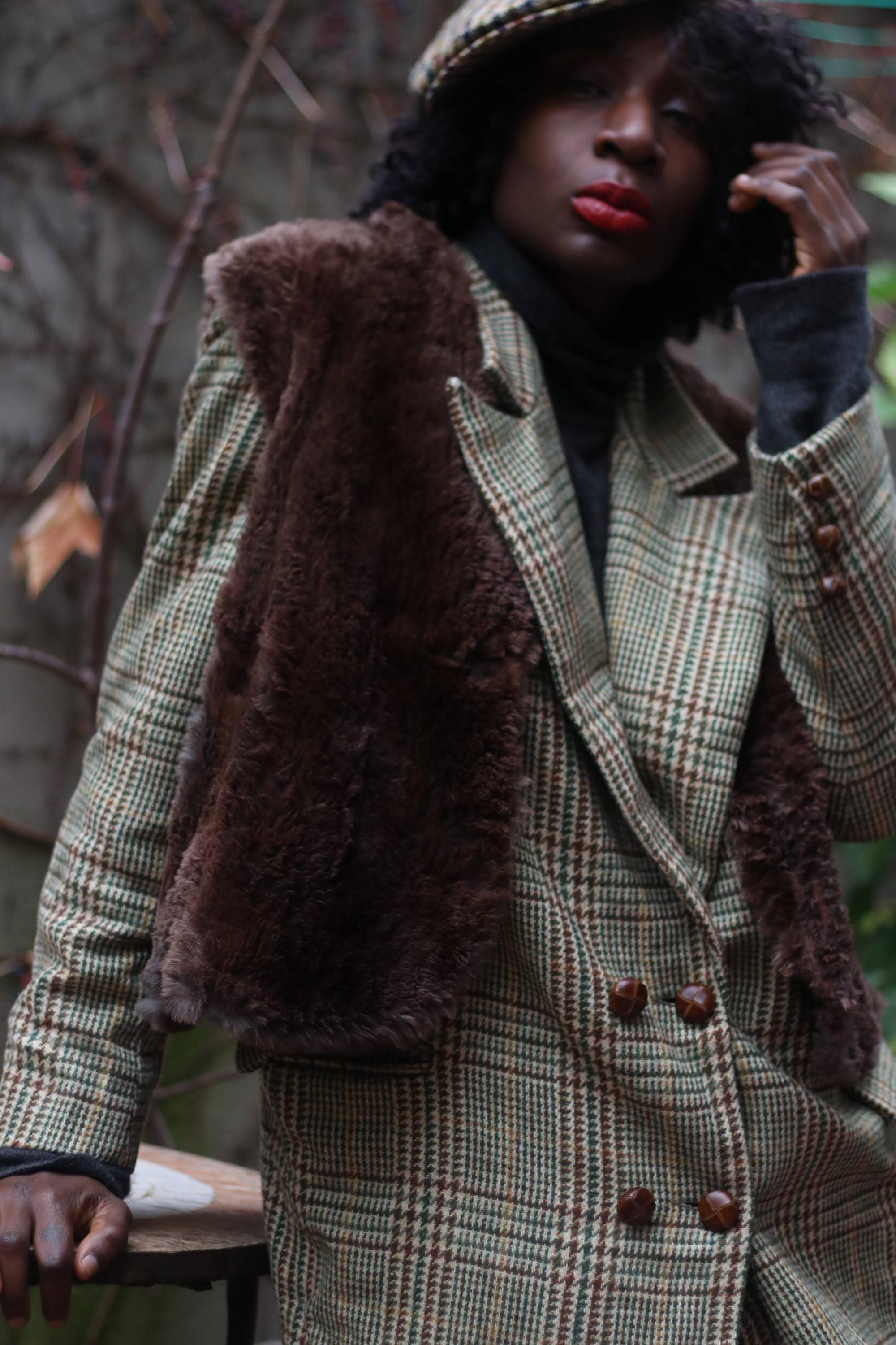 90s Wool Blend Oversized Blazer| Vintage Unisex Blazer