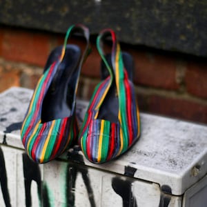 Multi colored pumps shoes clearance