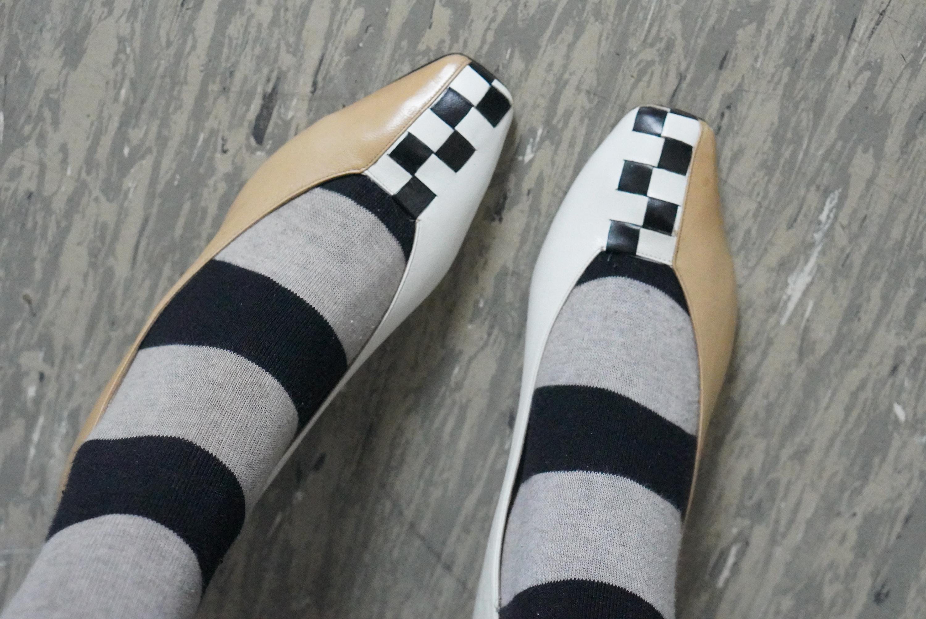 Vintage Tokio Kumagai Leather Pumps - 80s Rare Archival Beige