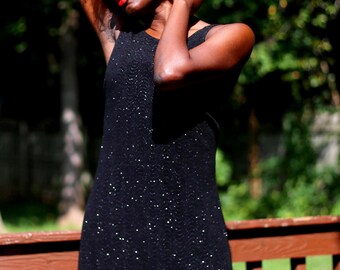 RONNI NICOLE ワンピース Vintage Ronni Nicole Black Maxi Dress: Shimmery Y2K Slip - Etsy
