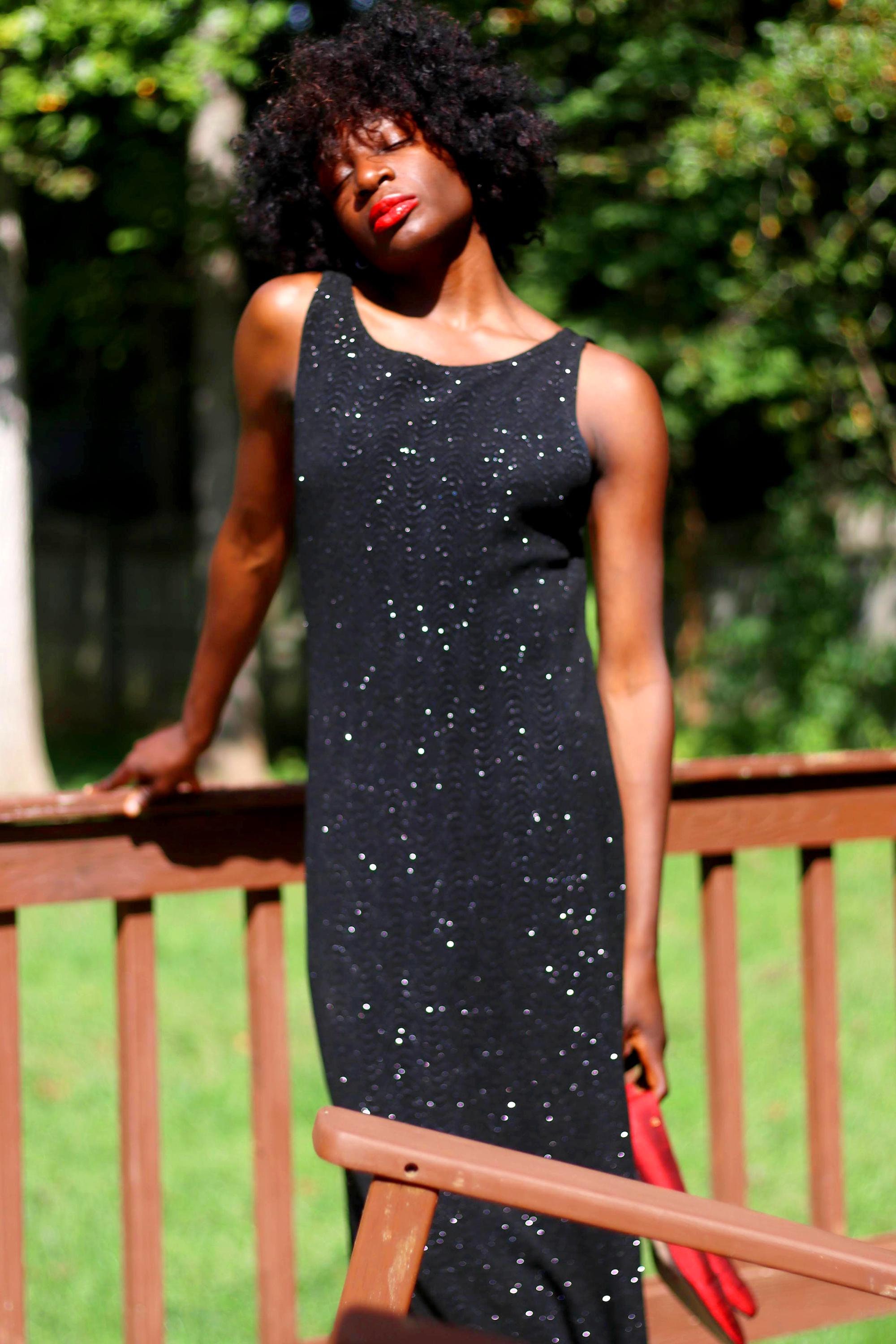 RONNI NICOLE ワンピース Vintage Ronni Nicole Black Maxi Dress: Shimmery Y2K Slip - Etsy