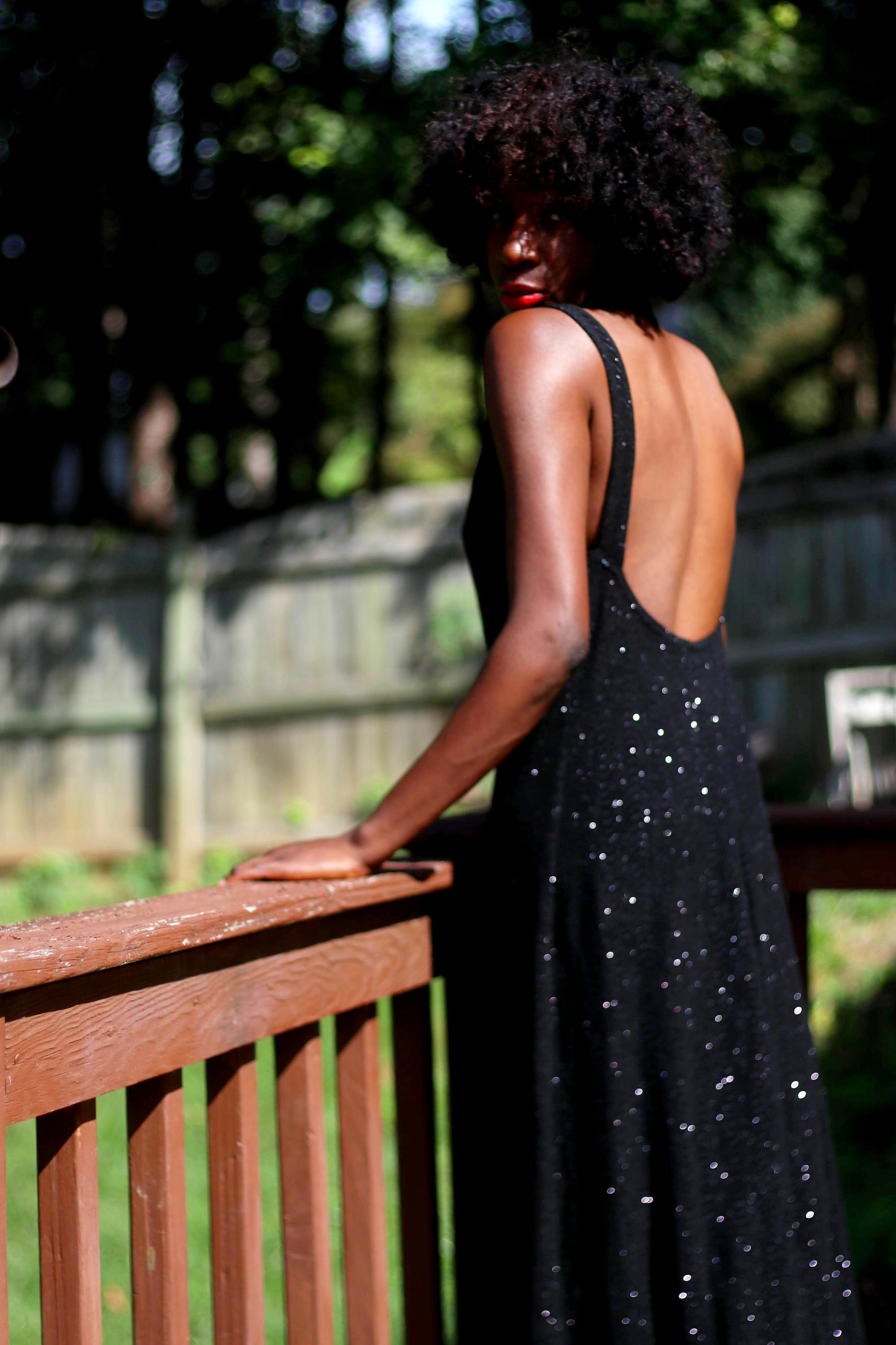 RONNI NICOLE ワンピース Vintage Ronni Nicole Black Maxi Dress: Shimmery Y2K Slip - Etsy