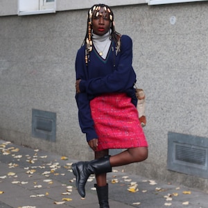 Boucle Mini Skirt - Etsy