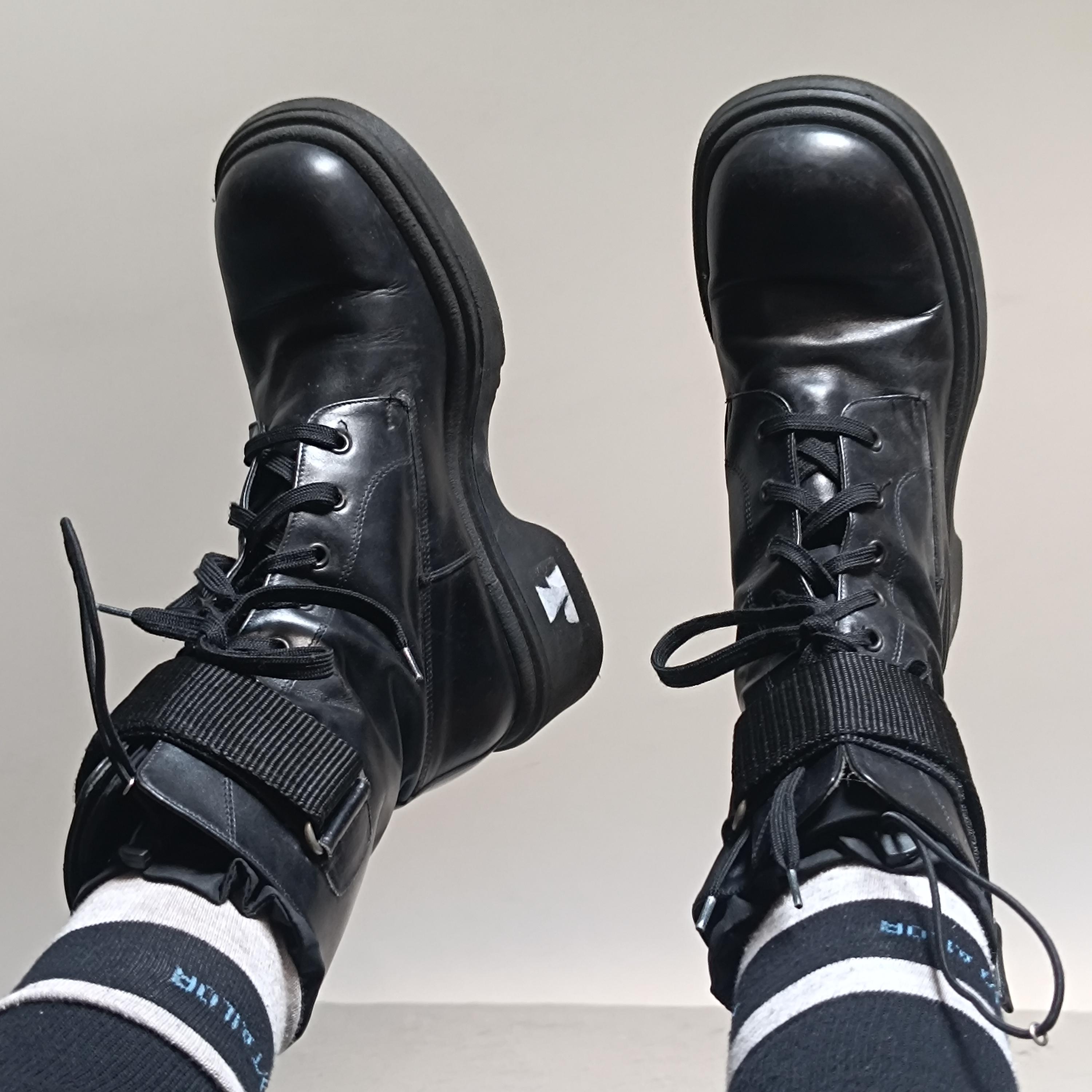 靴 archive chunky lace-up boots mode style 靴 archive chunky lace