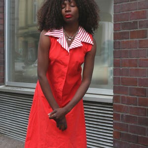 Red Shift Dress - Etsy