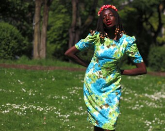 Vintage Mathilde J . Rondinaud Paris Silk and Linnen Mix Orange 