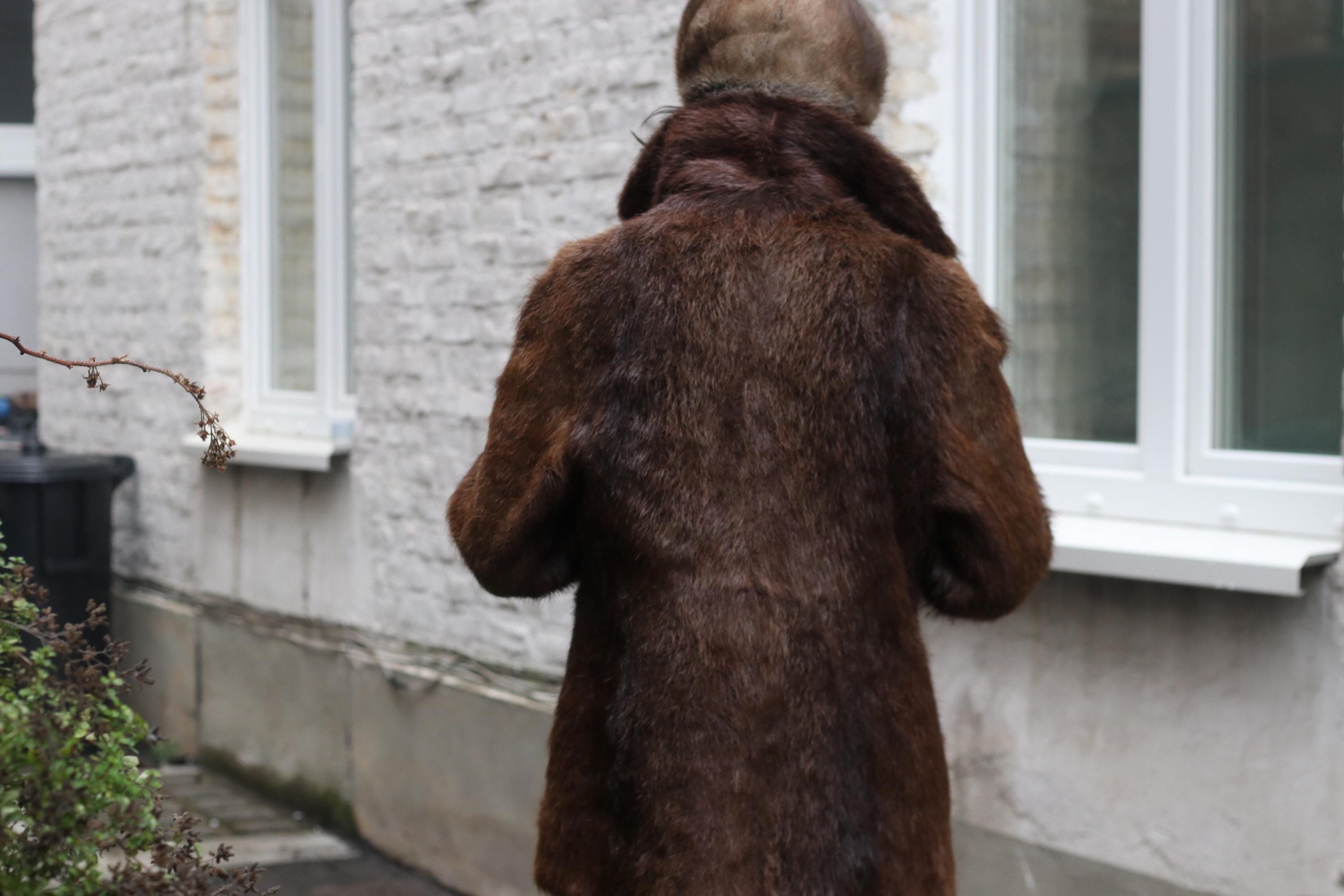 Fabiani Vintage Plush Brown Fur Pillbox Hat Vintage 1960 main image 4