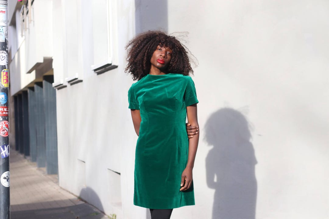 emerald green shift dress uk Holly Knitted Shift Dress-Emerald Night