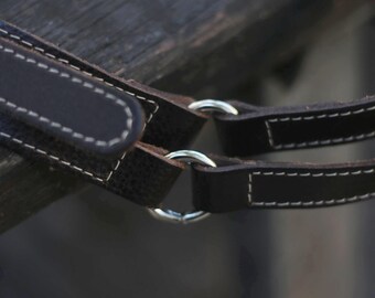 Vintage Leather Double Wrap Belt Dark Brown Boho Waist Belt  display picture 1