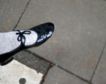 40s Capezio Tapdancing Shoes| Vintage Women's Black Ballerinas | Minimalist Feminine Capsule Wardrobe Flats