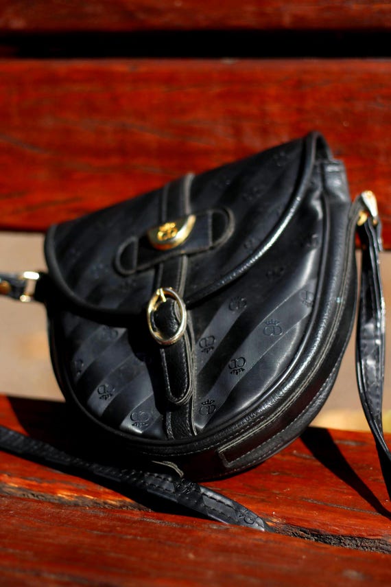 Black leather mini bag best sale