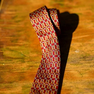 Corbata de seda Paolo Gucci de los años 70 / Corbata de herencia vintage en rojo / Corbata de ropa masculina de diseñador / Accesorio de seda unisex / Regalo para él imagen 2