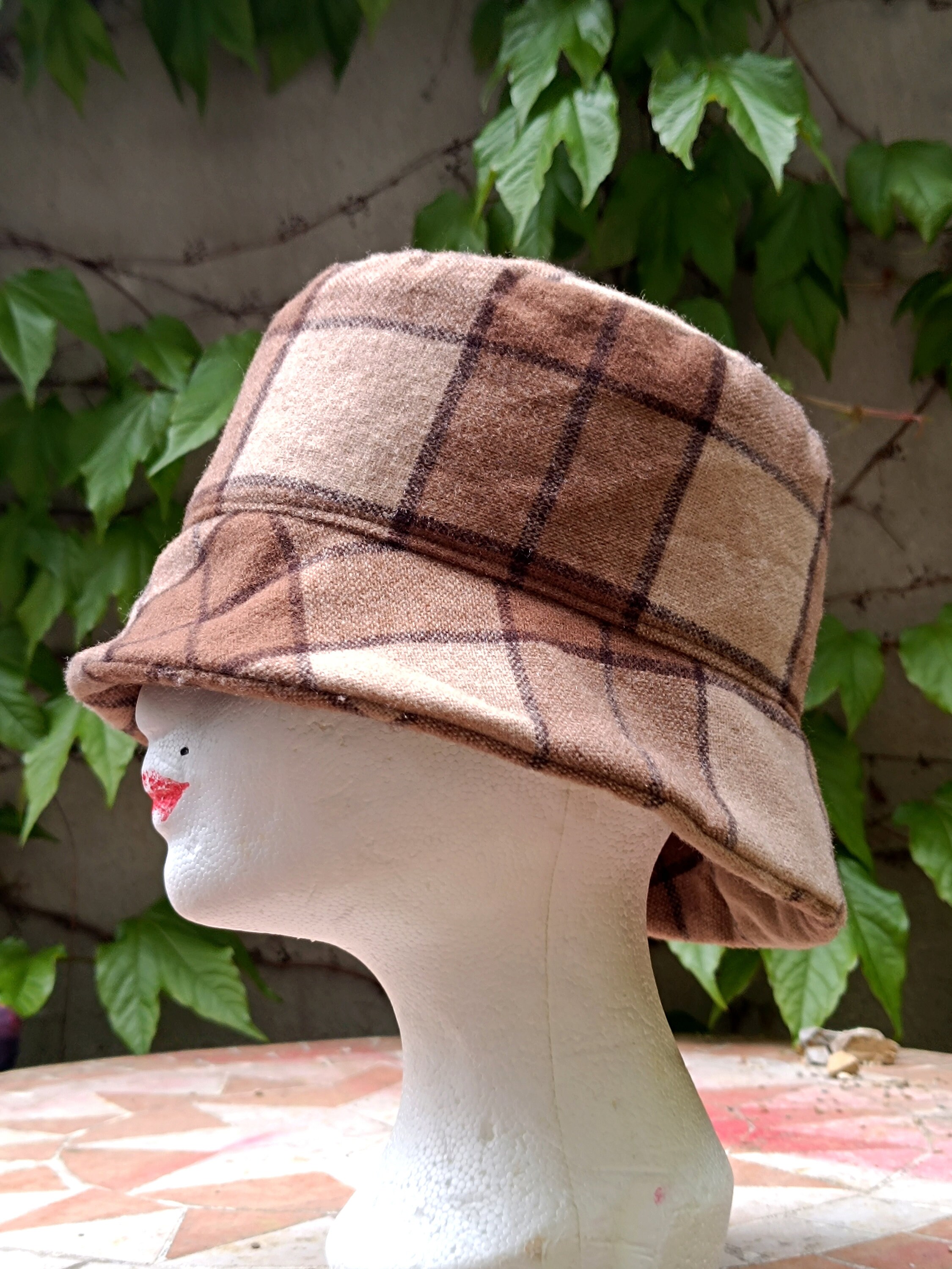 y2k brown plaid checker casquette hat Everyday Plaid Cap – Hat Attack New York main image 2