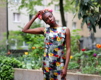 90s Floral Dress| Women's Vintage Sleeveless Summer Maxi Design| Boho chic Maximalism  Dres