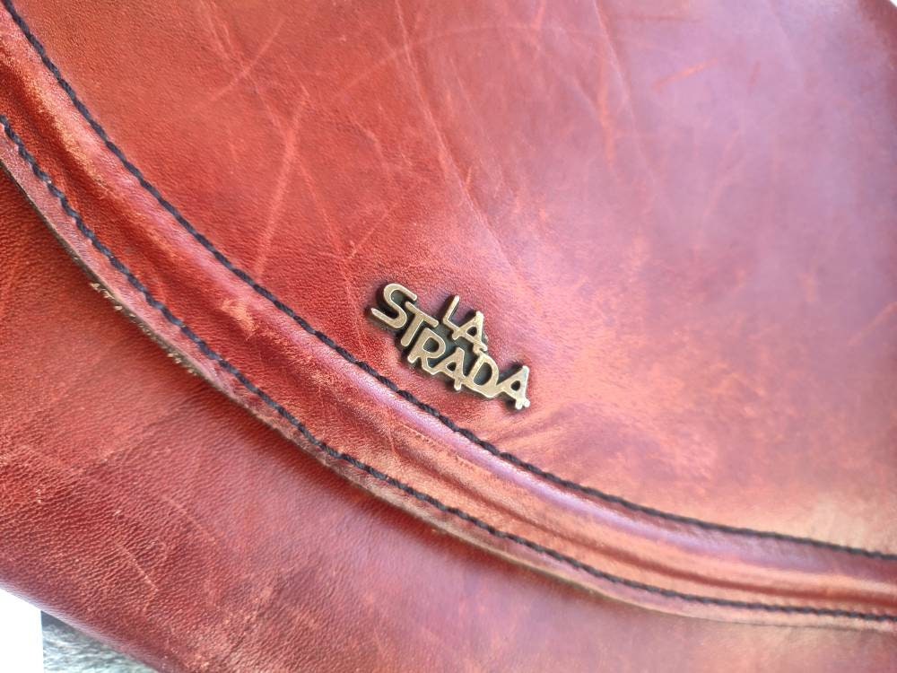 70er Jahre La Strada Leder Clutch Damen Vintage Minimalist Braun Clutch Leise luxus Tasche fur die Capsule Garderobe Etsy