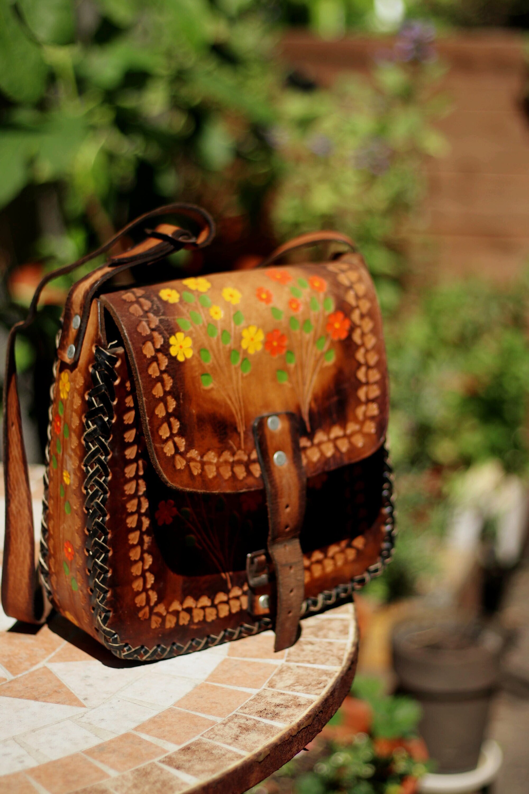 VTG JPG Tooled Leather Backpack Fully Tooled Backpack
