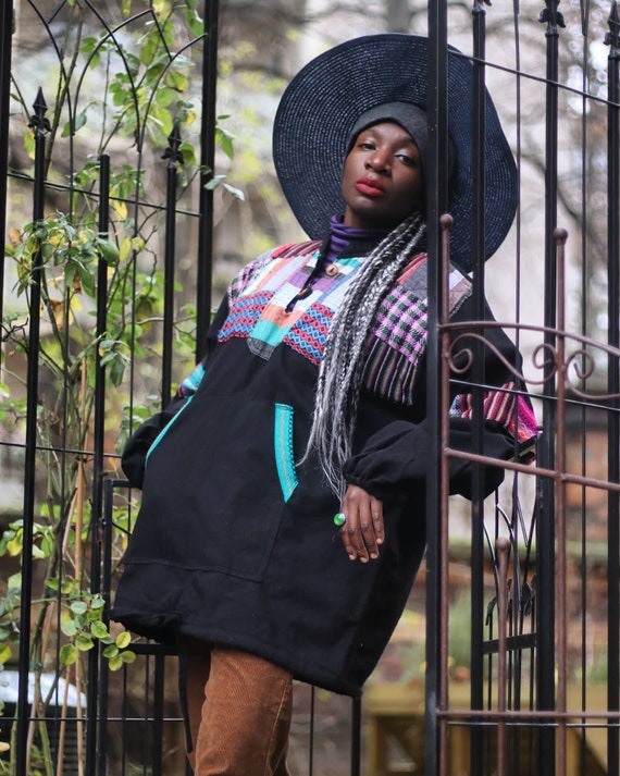 Vintage Bohemian Chic Oversized Sweater Made in Ecuador