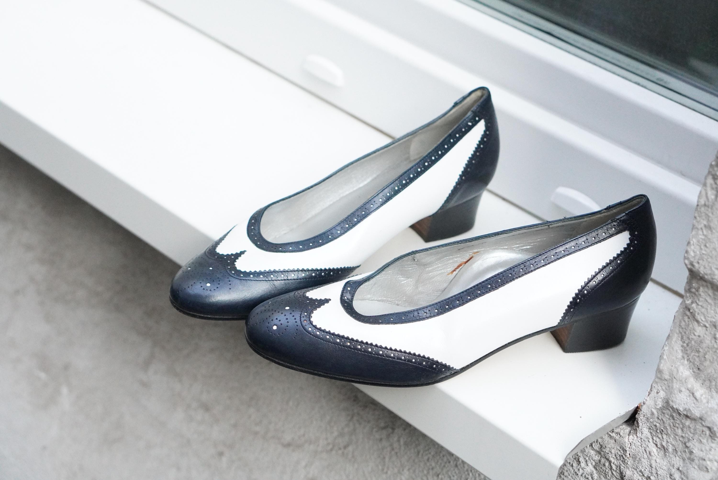 White Leather Pumps - Etsy