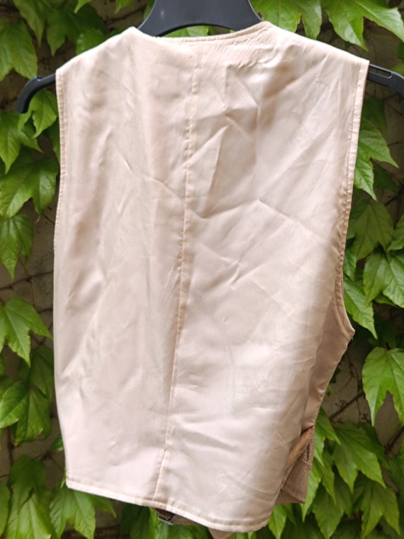 90s Minimalist Vest| Vintage Brown Fitted Vest| C… - image 2