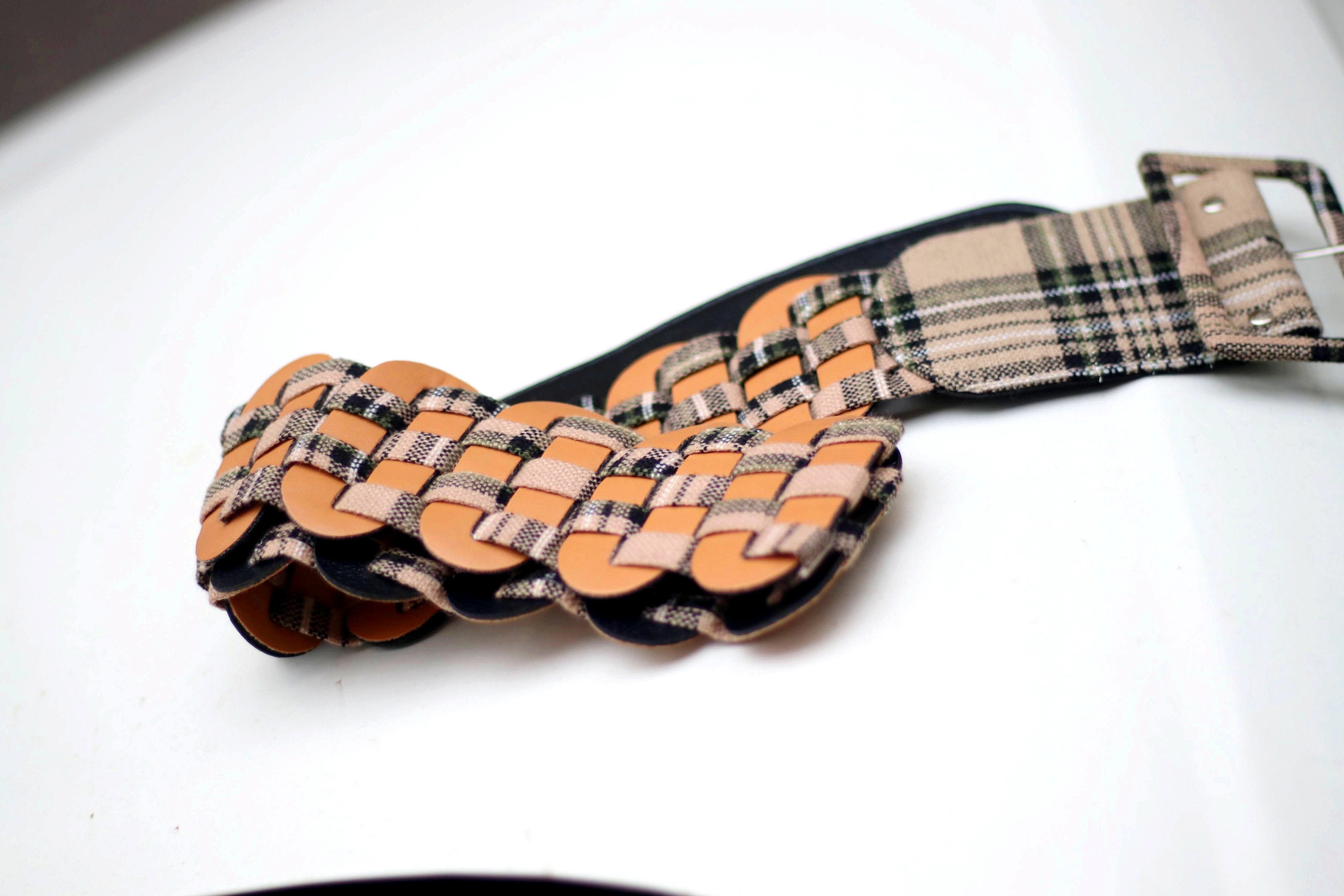 Y2K plaid belt Hidden - Y2K Pink Bow Waist Belt for Decora & Subculture  main image 3