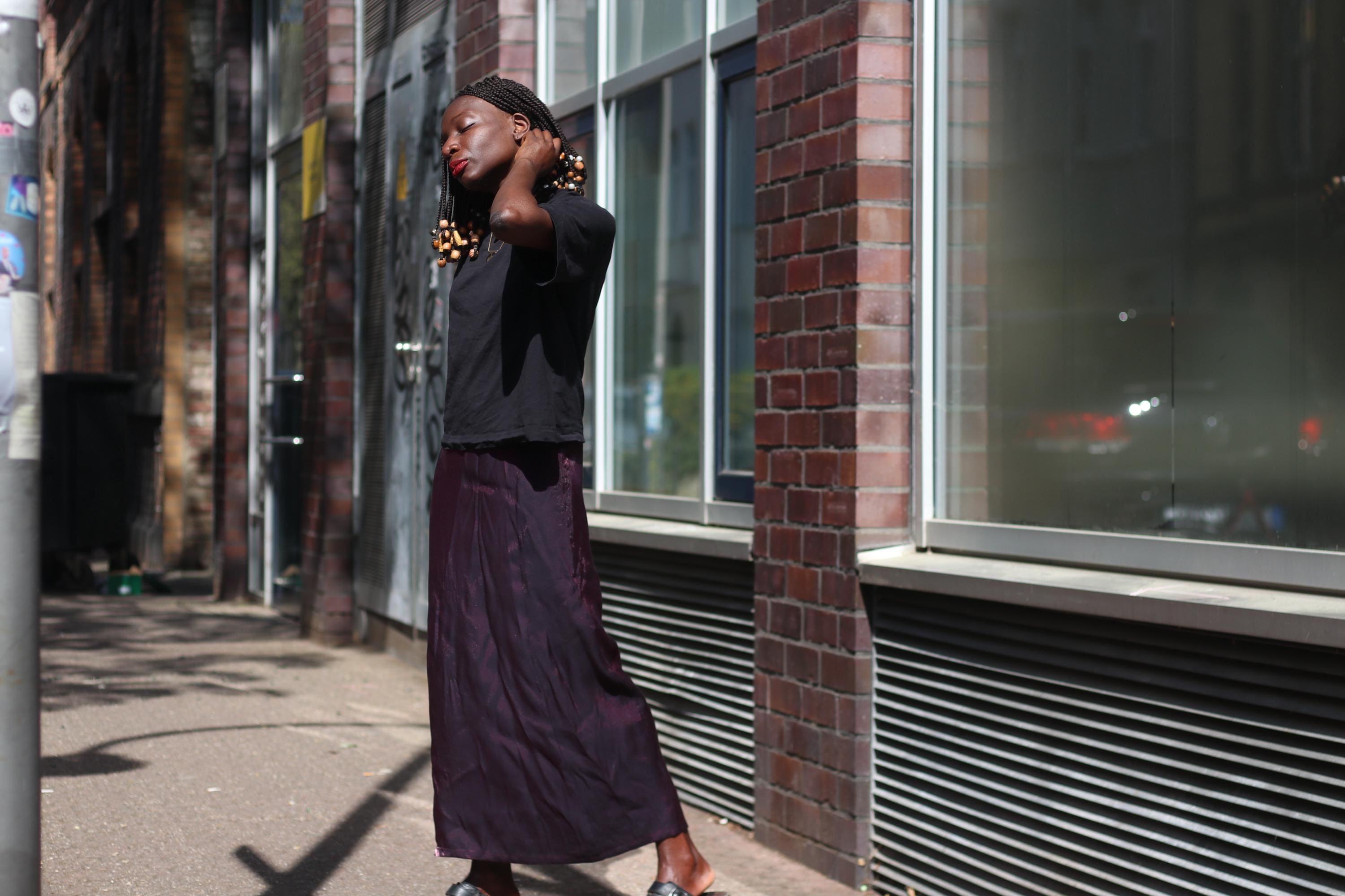 Vintage Shimmery Maxi Skirt: 90s Glamorous Evening Wear