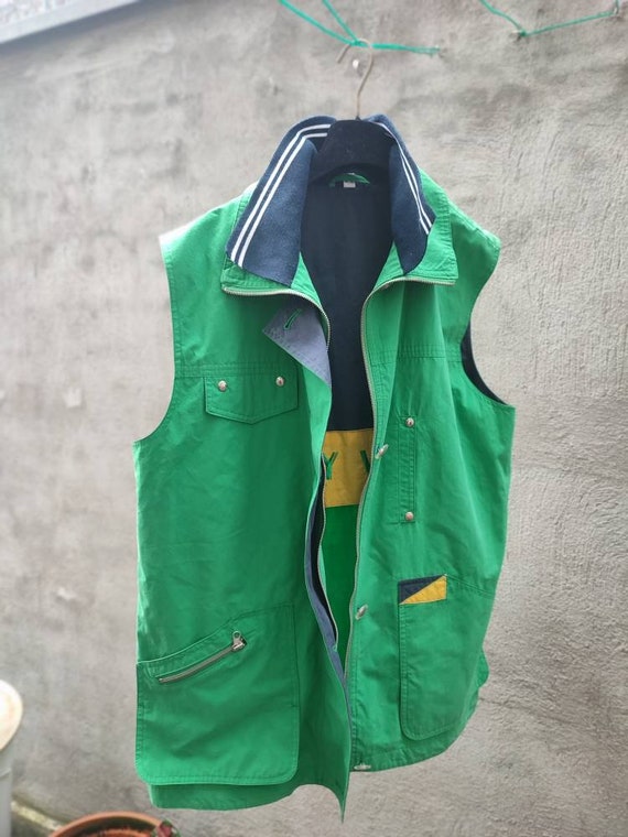 90s Sporty Vest| Vintage Green Unisex Vest with S… - image 6