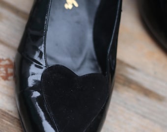 80s Vintage Hans Behr Heart Leather Pumps - EU 37.5