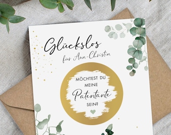 Gratta e vinci personalizzato PATENTANTE | Gratta e vinci Vorresti essere la mia madrina | I padrini sfortunati chiedono a Eucalyptus Mimi e Anton